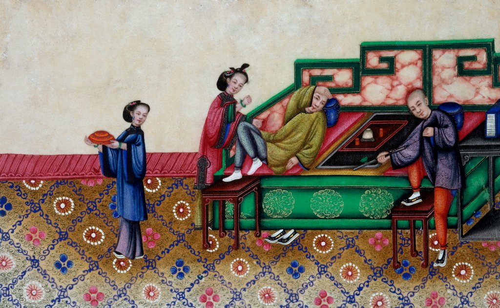 Detail of Opium Bed by Anonymous