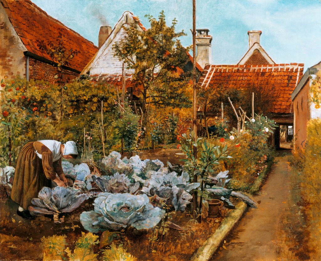 Detail of A Flemish Garden by Henri de Braekeleer