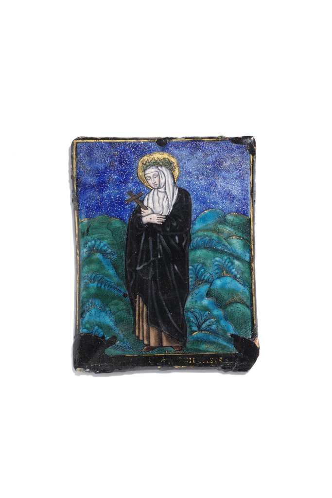 Detail of Religious plaque. Limoges, France, date unknown by Unknown