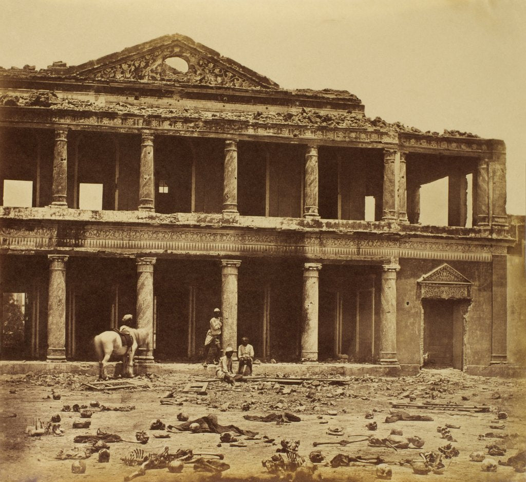 Detail of Bara Imambara after the Indian Mutiny by Felice Beato