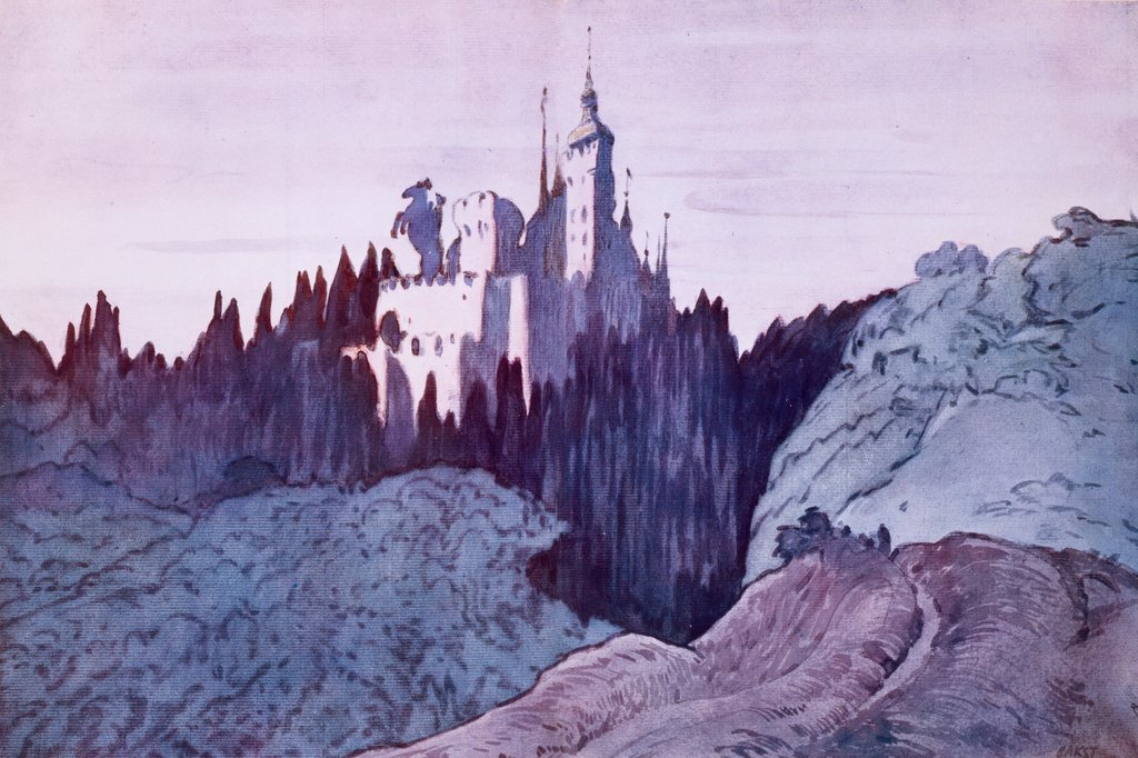 Detail of Scenery design for The Sleeping Princess by Leon Bakst
