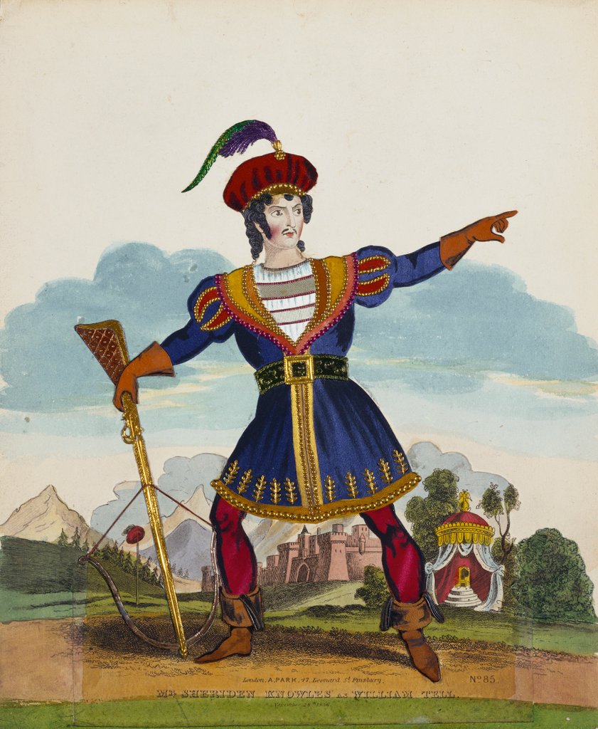 Detail of Mr. Sheridan Knowles as William Tell. England, mid-19th century by Unknown