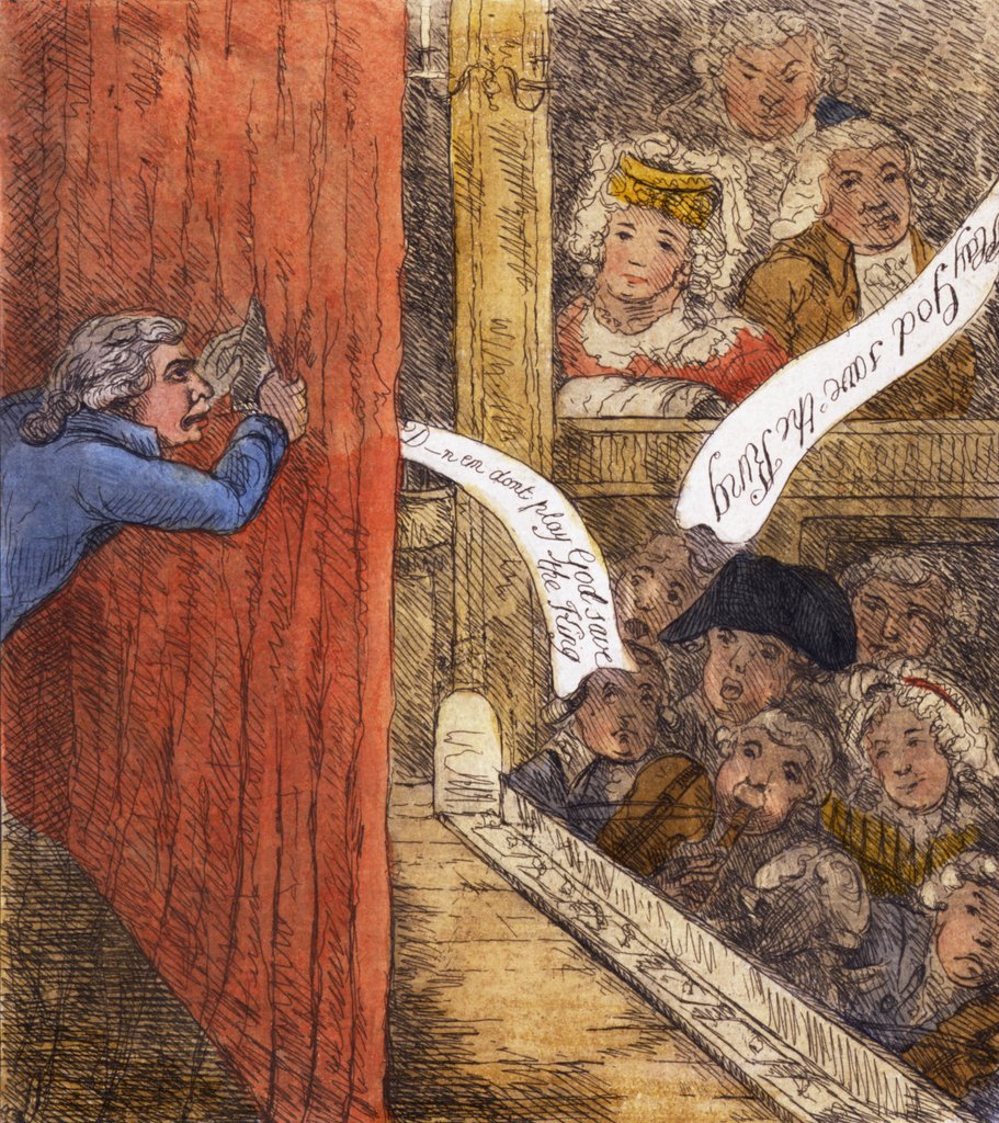 Detail of A Peep Behind the Curtain at Drury Lane by James Sayers