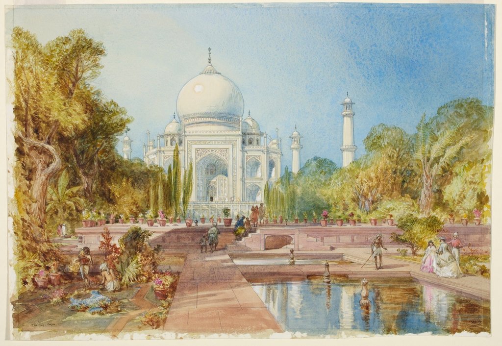 Detail of Taj Mahal by William Simpson