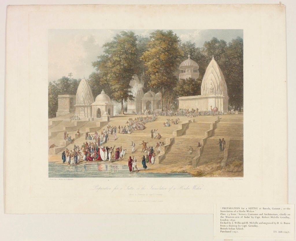 Detail of Preparation for a Suttee by Robert Melville Grindlay