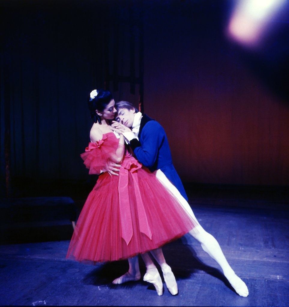 Detail of Rudolf Nureyev and Margot Fonteyn in Frederick Ashton's Marguerite and Armand by Anthony Crickmay
