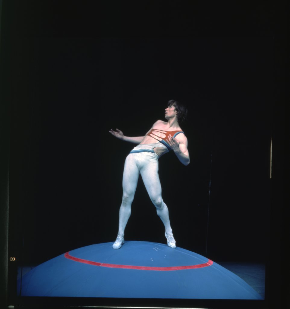 Detail of Rudolf Nureyev in Rudy van Dantzig's The Ropes of Time at The Royal Ballet by Houston Rogers
