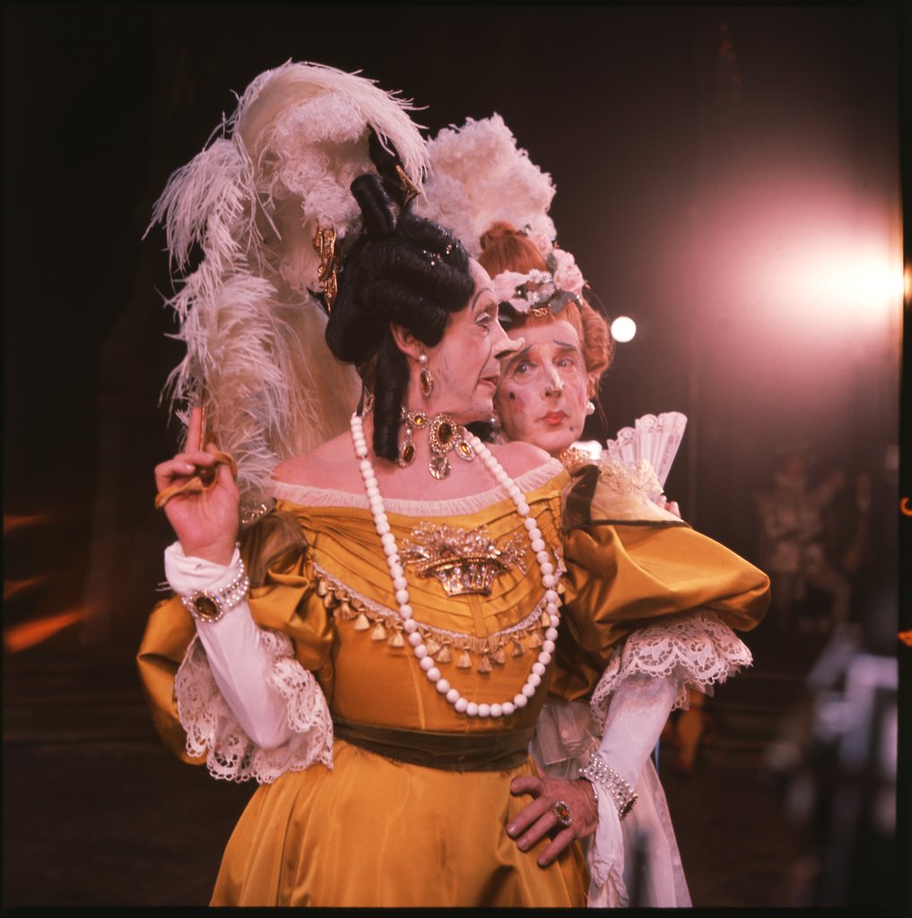 Detail of Robert Helpmann and Frederick Ashton in Frederick Ashton's Cinderella at The Royal Ballet by Houston Rogers