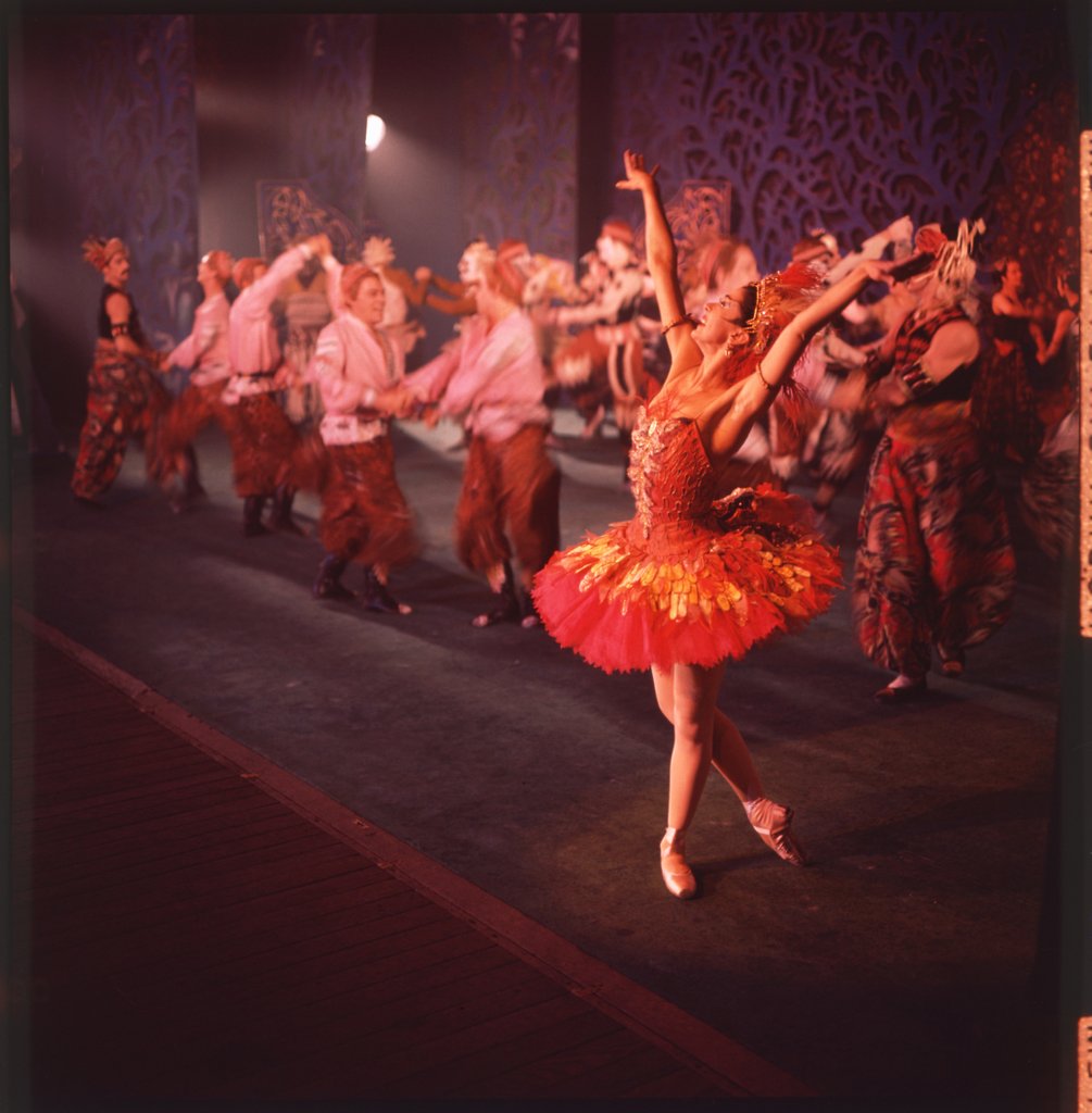 Detail of Margot Fonteyn in Michel Fokine's The Firebird at The Royal Ballet by Houston Rogers