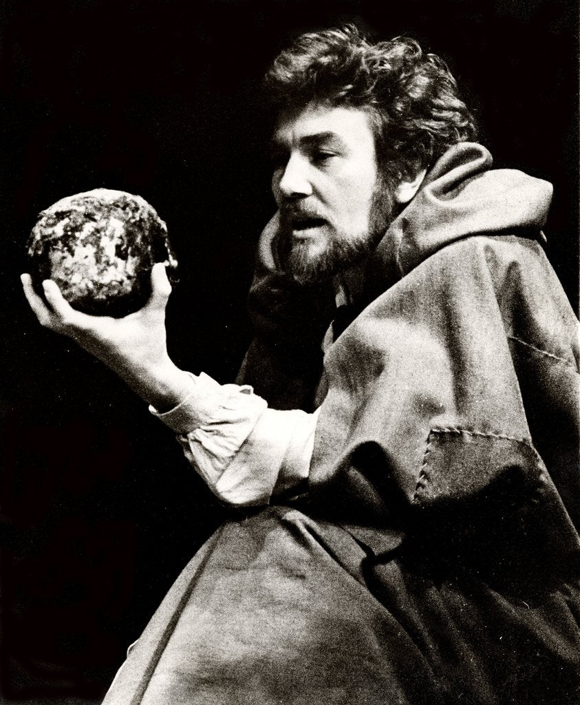 Detail of Albert Finney in William Shakespeare's Hamlet at the National Theatre by Anthony Crickmay