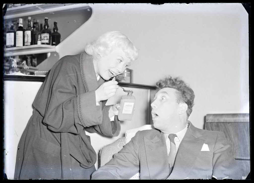 Detail of Billie Anthony and Frankie Howerd by Harry Hammond