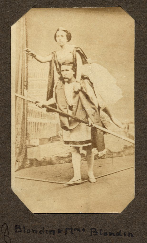 Detail of Charles Blondin carrying his manager Harry Colcord by Anonymous