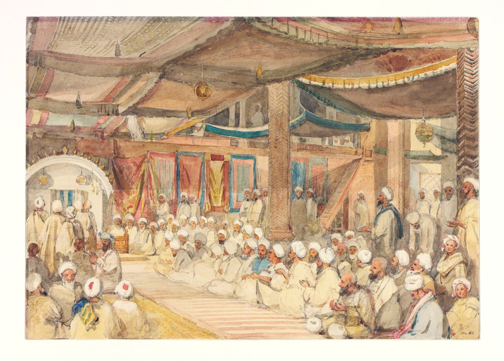 Detail of Religious ceremony at Shah Hamadan's Masjid by William Carpenter