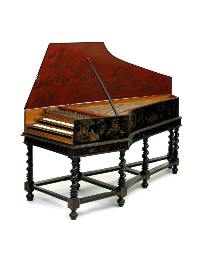 Detail of Harpsichord by Jean-Antoine Vaudry
