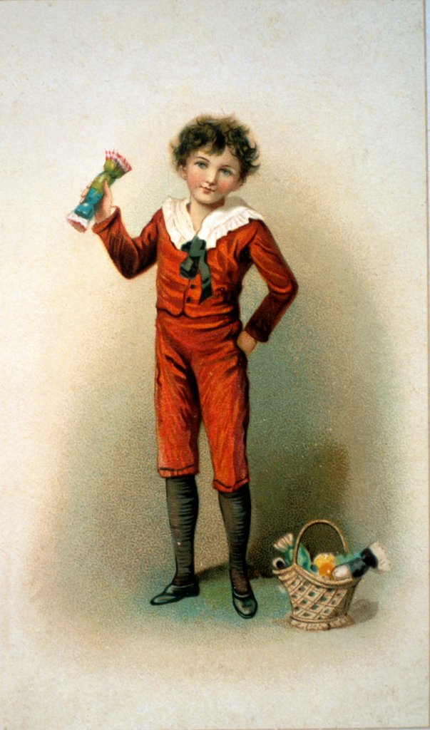 Detail of Christmas Card. England, 19th century by Unknown