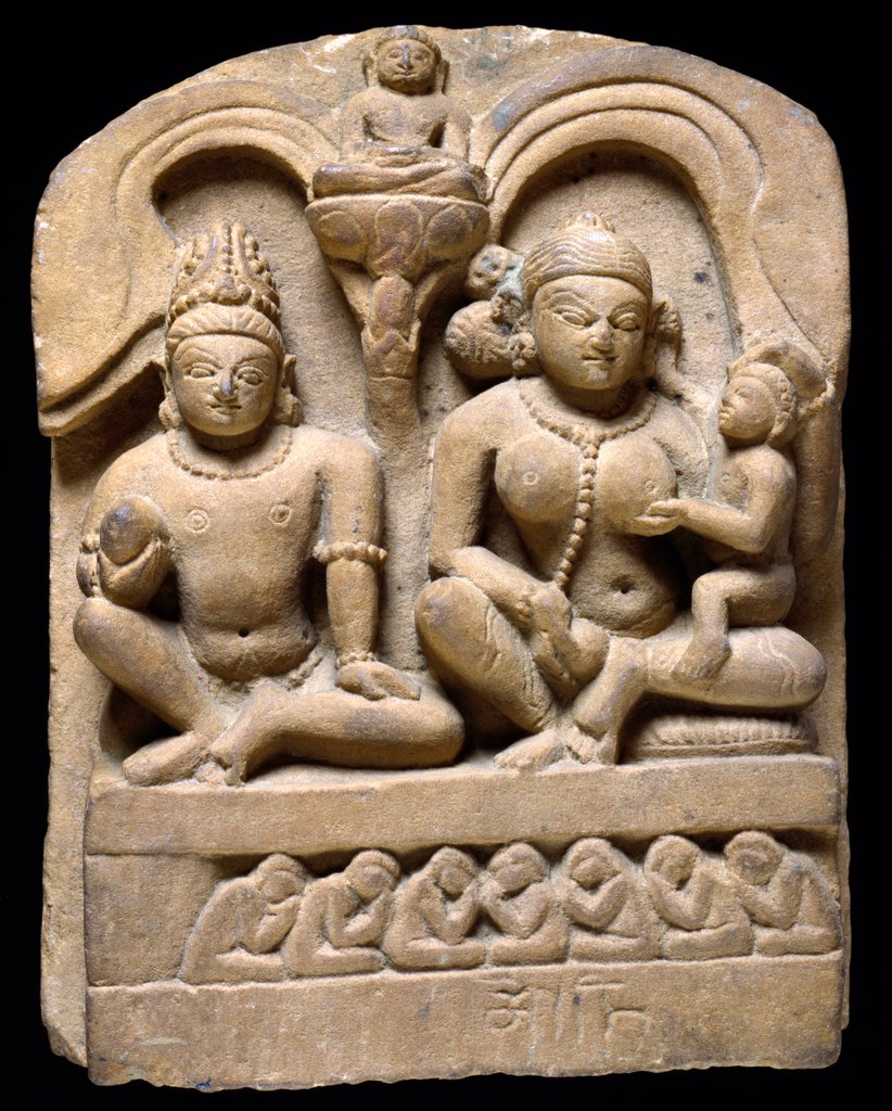 Detail of Jain family group. Northern India, 9th-10th century. by Unknown