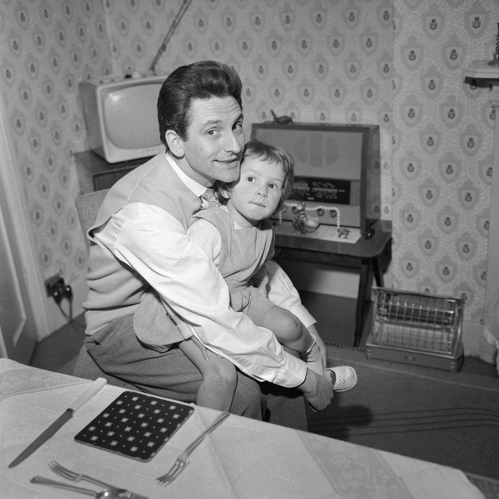 Detail of Lonnie Donegan with his daughter by Harry Hammond