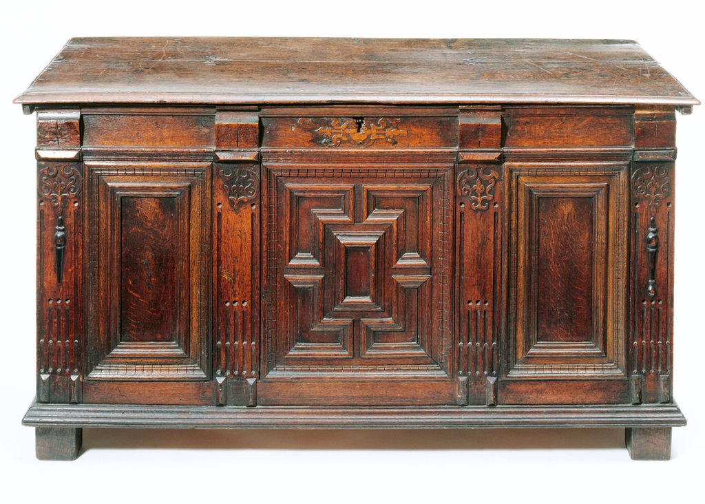 Detail of Oak Chest. England, c.1640-70 by Unknown
