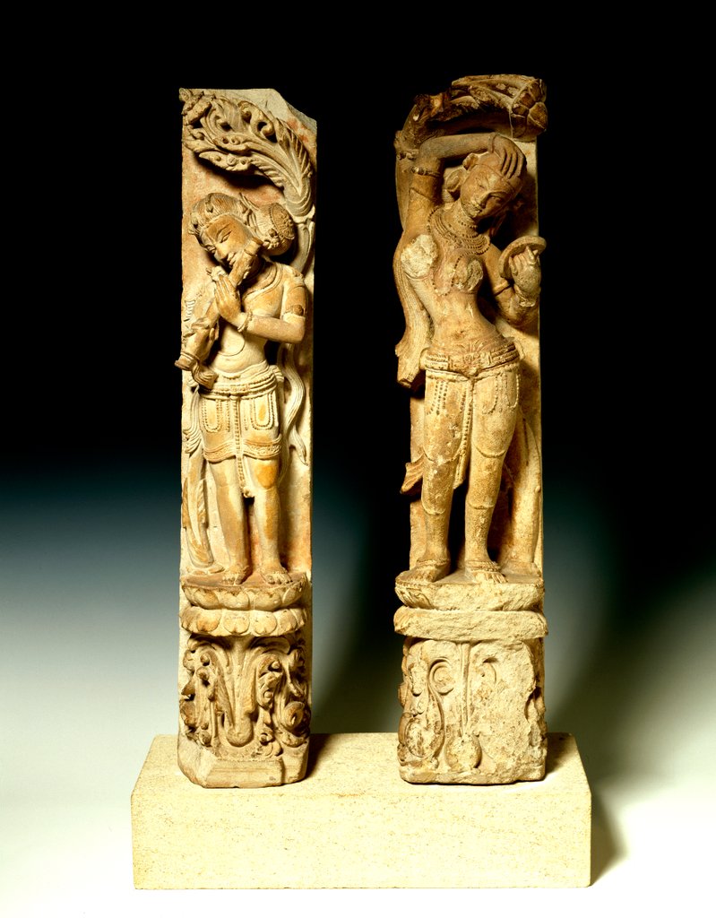 Detail of Apsara and Ganharva. Orissa, India, Kesari period, 11th century by Unknown