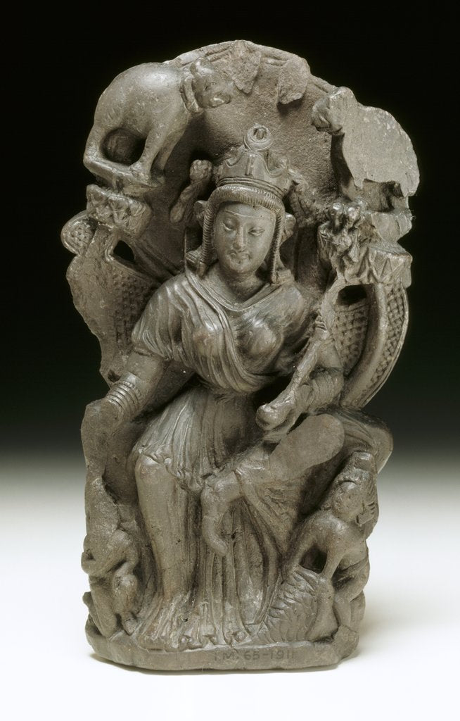 Detail of Enthroned figure of Hariti by Unknown