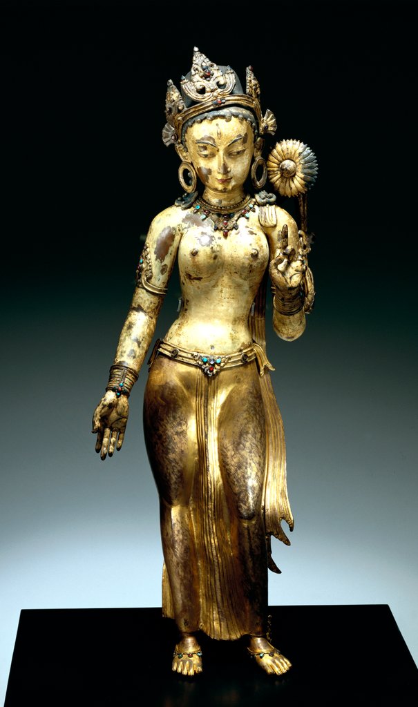 Detail of Buddhist Goddess Sitara. Nepal, 14th century by Unknown