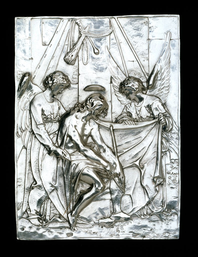 Detail of Christ tended by two angels after the Flagellation. Belgium, 17th century by Unknown