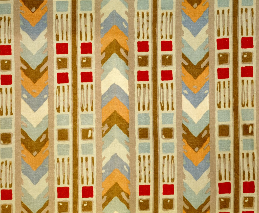 Detail of Furnishing fabric by Claud Lovat Fraser & William Foxton
