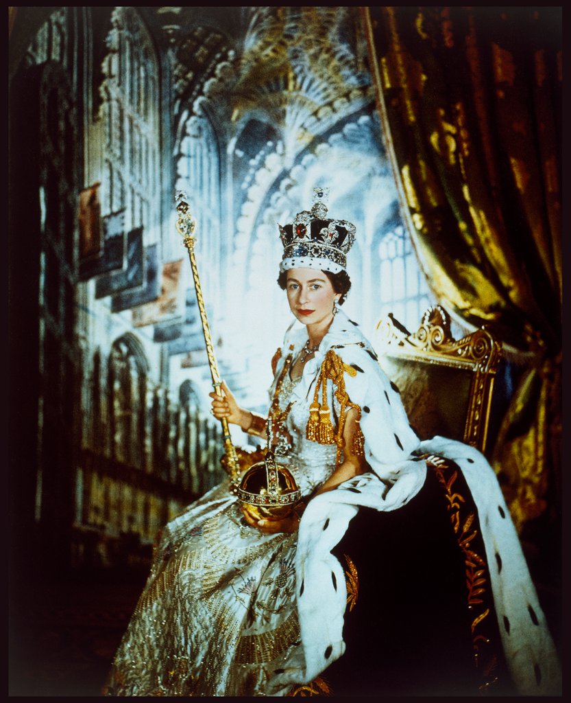Detail of Queen Elizabeth II in Coronation Robes by Cecil Beaton