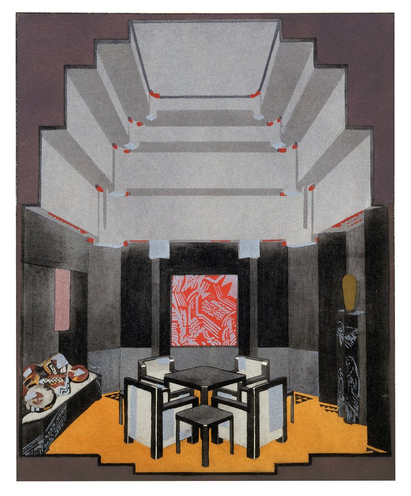 Detail of Fumoir en Laque by Jean Dunand