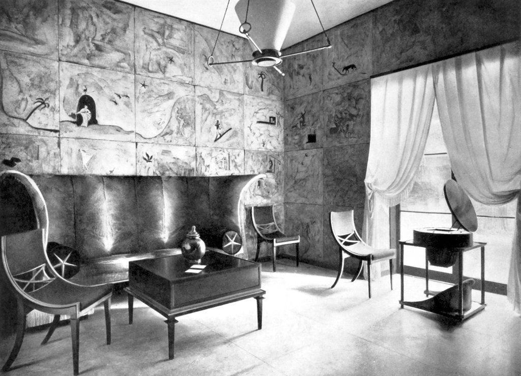 Detail of Salon, in The Danish Pavilion, for The Paris Exhibition of 1925 by Anonymous