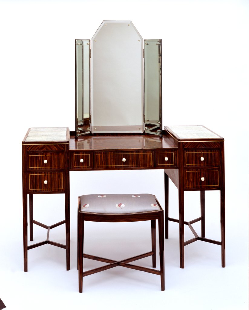 Detail of Dressing table and stool by J.F. Johnson