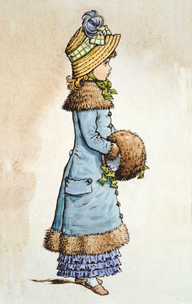 Detail of Young Victorian Girl by Kate Greenaway