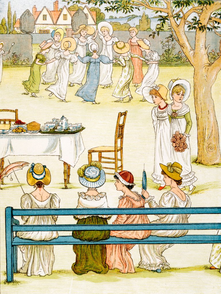 Detail of Garden Party by Kate Greenaway