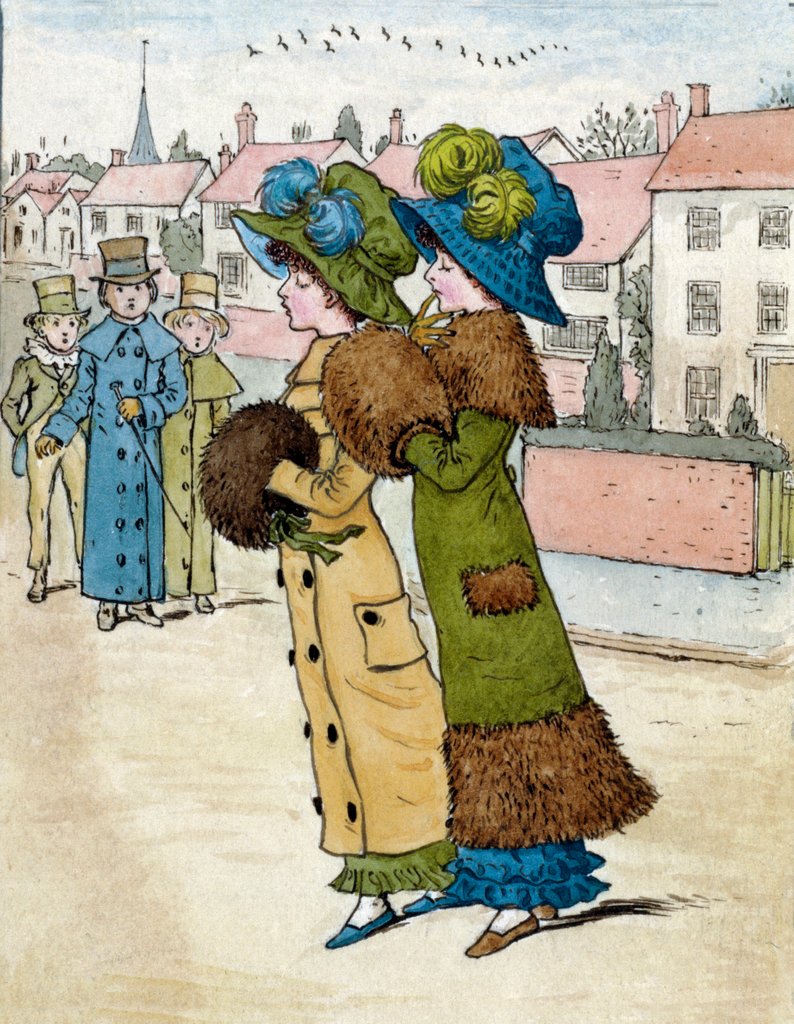 Detail of Fashion parade by Kate Greenaway