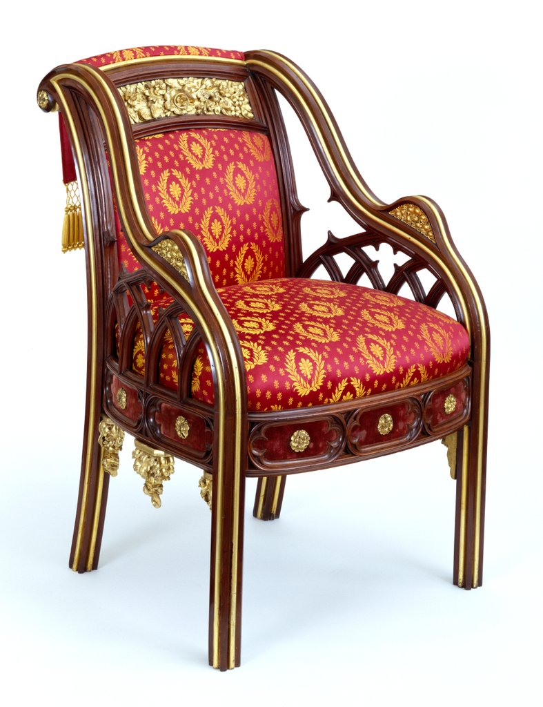 Detail of Armchair by Augustus Charles Pugin