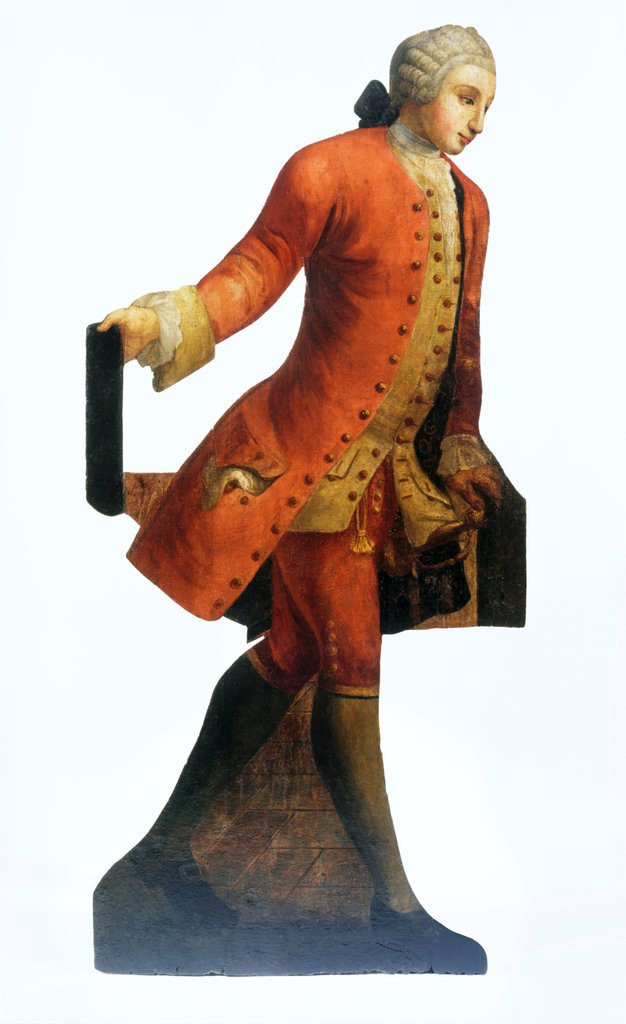 Detail of Dummy board figure of a young man. England, c.1745 by Unknown