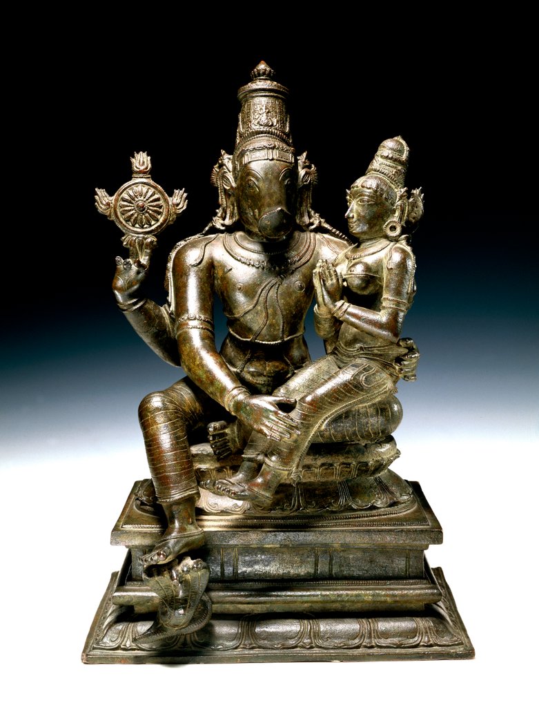 Detail of Vishnu and Bhumi. Thanjavur, India, pre 17th century by Unknown