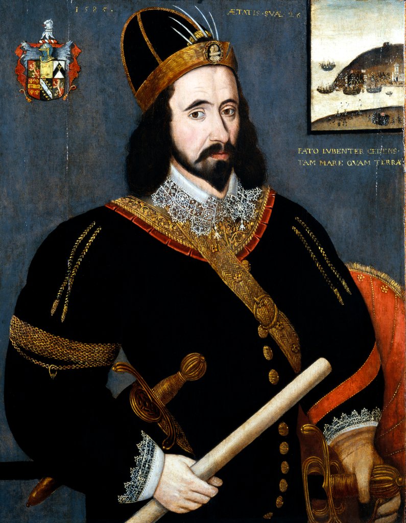 Detail of Captain John Hunnynge. England, 1585 by Unknown