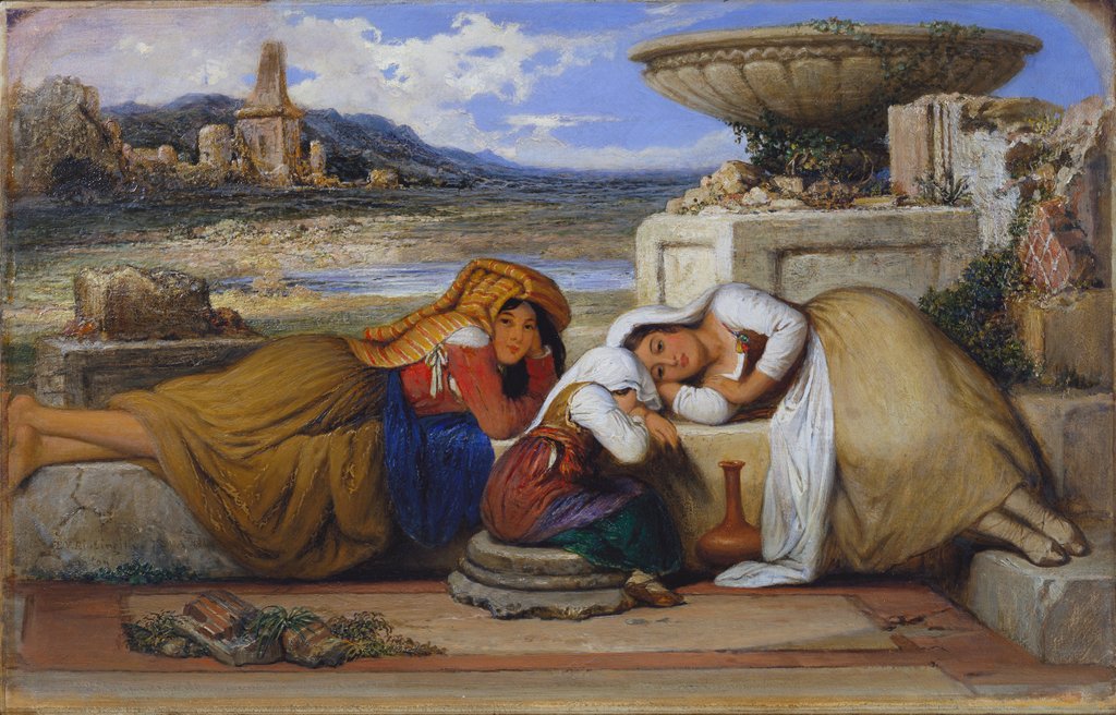 Detail of Mendicants of the Campagna by Edward Villiers Rippingille