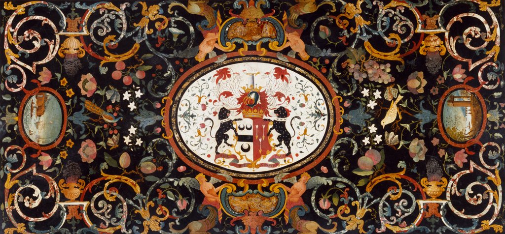 Detail of Side table, detail of top by Henry Flitcroft