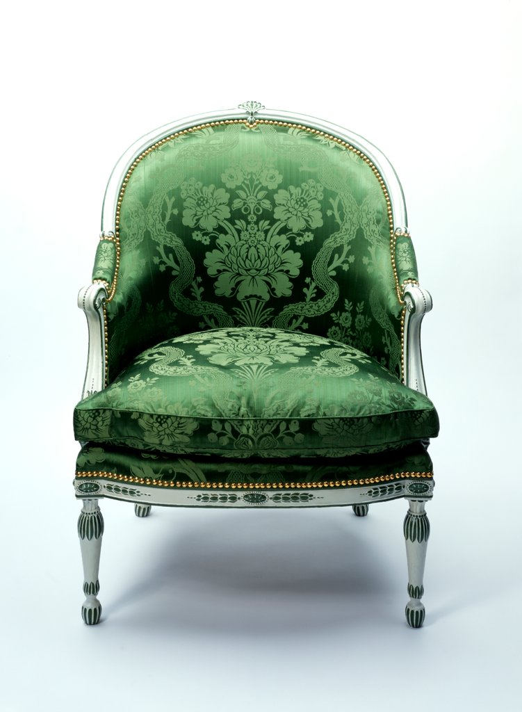 Detail of Bergere Chair by Workshop of Thomas Chippendale