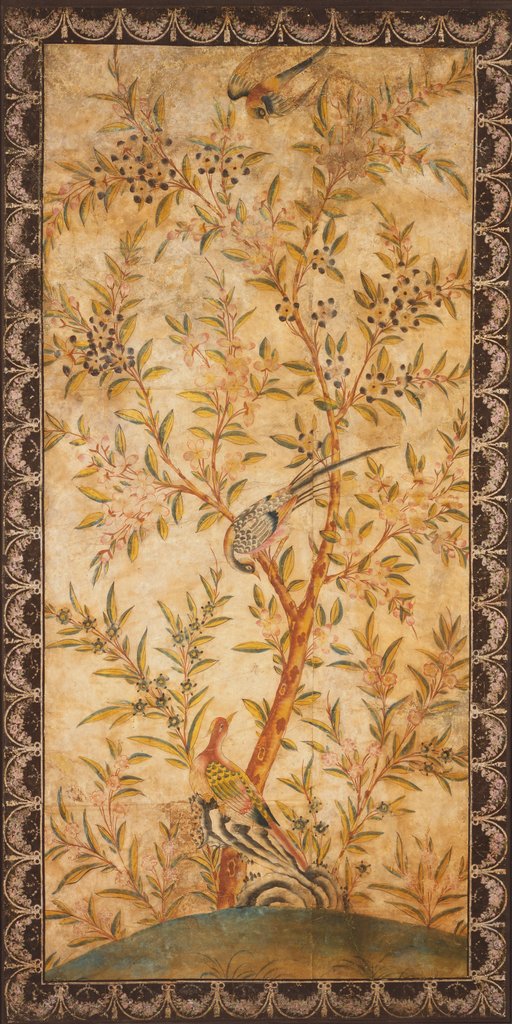 Detail of Chinoiserie Wallpaper Panel. Wotton-under-Edge, England, mid-18th century by Unknown