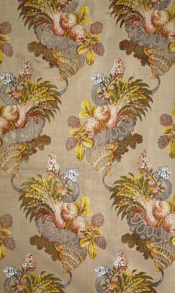 Detail of Floral textile design by Unknown