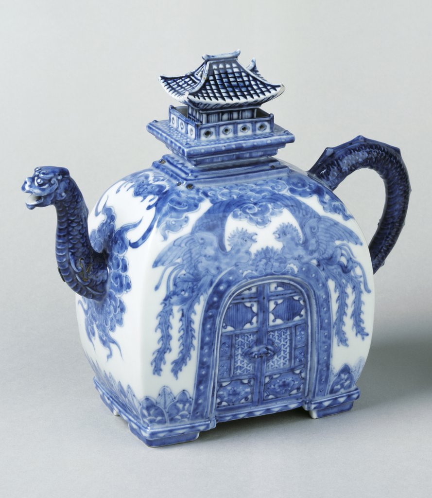 Detail of Wine ewer by Miyagawa Kozan