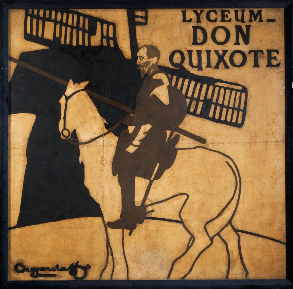 Detail of Design for a poster of the play Don Quixote at The Lyceum Theatre by James Pryde