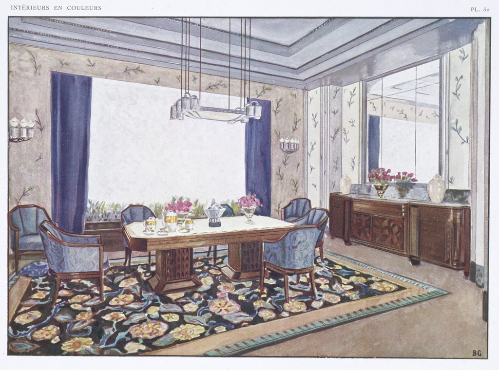 Detail of Salle à Manger from Intérieurs en couleurs by Paul Follot
