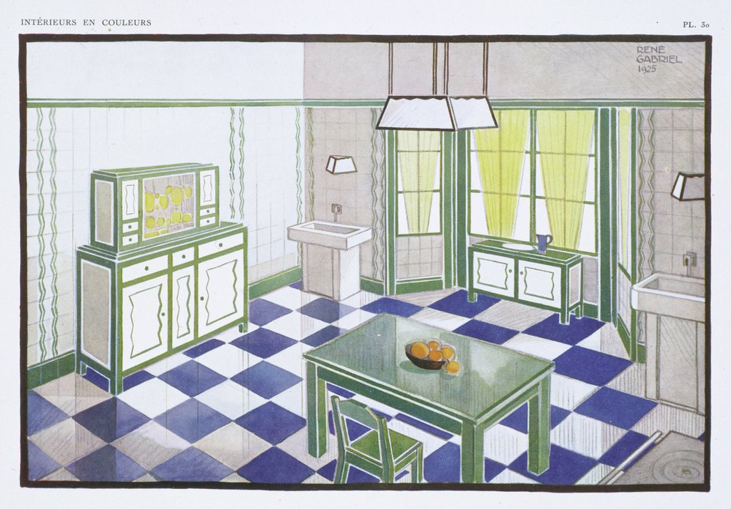 Detail of Cuisine from Intérieurs en couleurs by René Gabriel