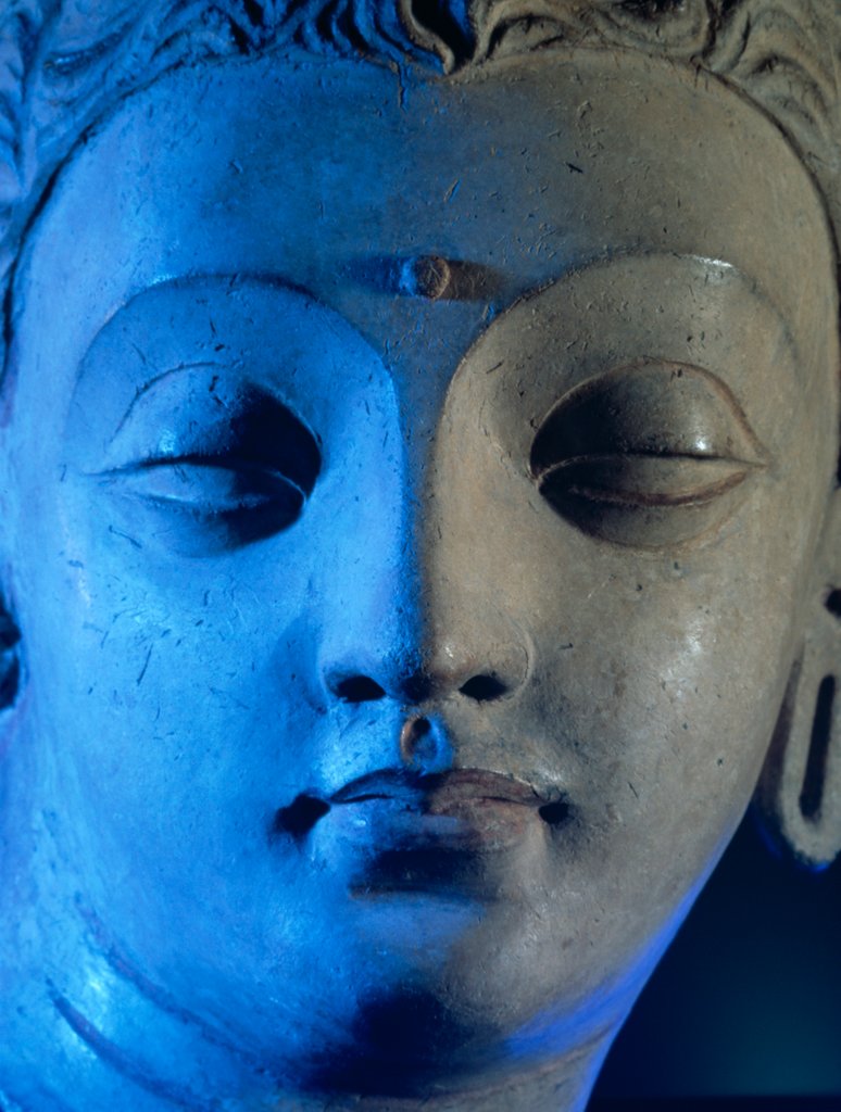Detail of Head of The Buddha, Bodhisattva. Hadda, Afghanistan, 4th-5th century by Unknown