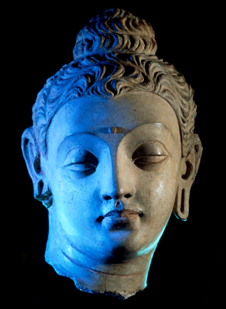 Detail of Head of The Buddha, Bodhisattva. Hadda, Afghanistan, 4th-5th century by Unknown