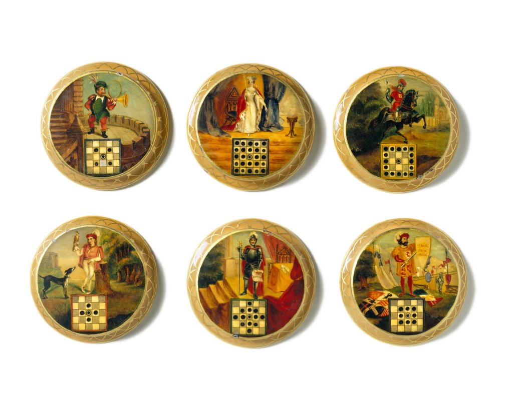 Detail of Board game counters. England, mid-19th century by Unknown